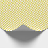 Papier Cadeau Gingham Classique Jaune Doré (Coin)