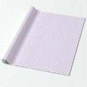 Papier Cadeau Gingham Classique Lavande (Déroulé)