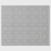 Papier Cadeau Gingham Classique Noir (Plat)