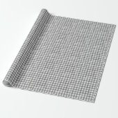 Papier Cadeau Gingham Classique Noir (Déroulé)