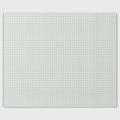 Papier Cadeau Gingham Classique Printemps | Sauge Atténué (Plat)
