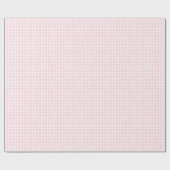 Papier Cadeau Gingham Classique Rose (Plat)