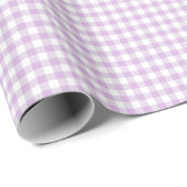 Papier Cadeau Gingham Classique Rose Pâle (Coin rond)