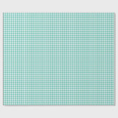 Papier Cadeau Gingham Classique Vert Bleu de Gascony (Plat)