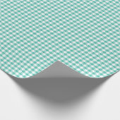 Papier Cadeau Gingham Classique Vert Bleu de Gascony (Coin)