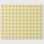 Papier cadeau - Gingham doré (Plat)