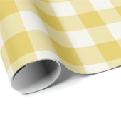 Papier cadeau - Gingham doré (Coin rond)