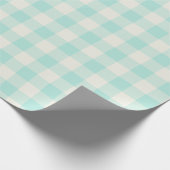 Papier cadeau Gingham écume de mer (Coin)