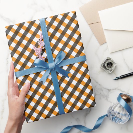 Papier Cadeau Gingham Halloween 10 (Cadeaux)