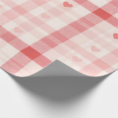 Papier Cadeau Gingham Hearts • Classic Sweet Valentine Seamless  (Coin)