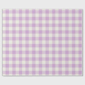 Papier cadeau - Gingham lilas (Plat)
