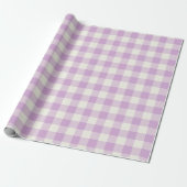 Papier cadeau - Gingham lilas (Déroulé)