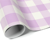 Papier cadeau - Gingham lilas (Coin rond)