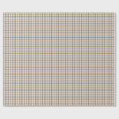 Papier Cadeau Gingham marron (Plat)