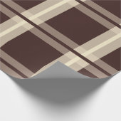 Papier Cadeau Gingham | Marron et Beige (Coin)