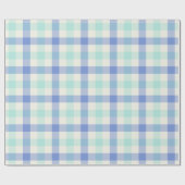 Papier cadeau - Gingham Océan (Plat)