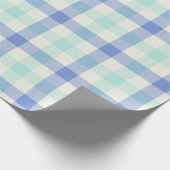 Papier cadeau - Gingham Océan (Coin)