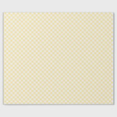 Papier Cadeau Gingham Rétro Jaune Canari (Plat)