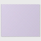 Papier Cadeau Gingham Rétro Lavande Douce (Plat)