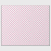 Papier Cadeau Gingham Rétro Rose Clair (Plat)