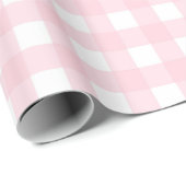 Papier Cadeau Gingham rose (Coin rond)