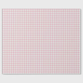 Papier Cadeau Gingham Rose Féminin (Plat)