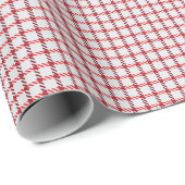 Papier Cadeau Gingham rouge (Coin rond)