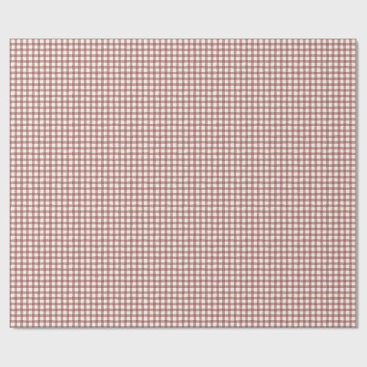 Papier Cadeau Gingham Rouge Cerise (Plat)