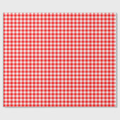 Papier Cadeau Gingham Rouge et Blanc (Plat)