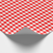 Papier Cadeau Gingham Rouge et Blanc (Coin)