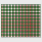 Papier Cadeau Gingham Rouge Vert Blanc Traditionnel Classique (Plat)