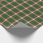 Papier Cadeau Gingham Rouge Vert Blanc Traditionnel Classique (Coin)