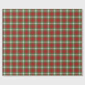 Papier Cadeau Gingham Rouge Vert Blanc Traditionnel Classique (Plat)
