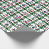 Papier Cadeau Gingham Rouge Vert Bleu Blanc Traditionnel Classiq (Coin)