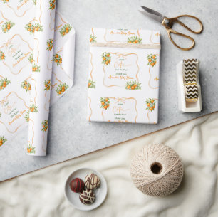 Papier Cadeau Gingham Une Petite Mignonne Fête de Naissance Oran