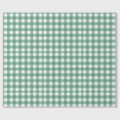 Papier Cadeau Gingham Vert (Plat)