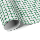 Papier Cadeau Gingham vert (Coin rond)