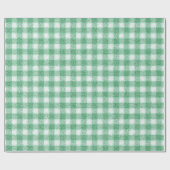 Papier Cadeau Gingham vert menthe  (Plat)