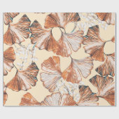 Papier Cadeau Gingko with fruits seamless pattern. Watercolor fl (Plat)