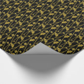 Papier Cadeau ginkgo d'or (Coin)