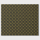 Papier Cadeau ginkgo d'or (Plat)