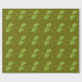 Papier Cadeau Ginkgo Grove enchanteur : Vert foncé (Plat)