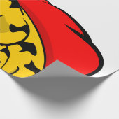 Papier Cadeau Girafe à vélo Noël du Père Noël (Coin)