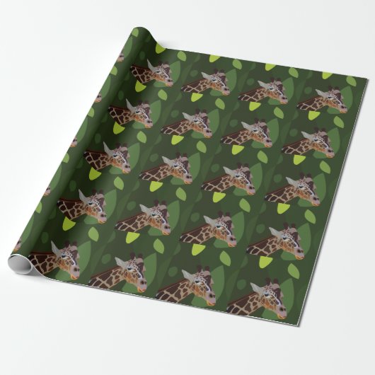 Papier Cadeau Girafe Animal (Déroulé)