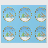 PAPIER CADEAU GIRAFE DE JOYEUX NOËL (Plat)