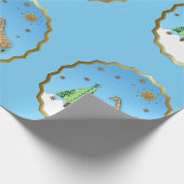 PAPIER CADEAU GIRAFE DE JOYEUX NOËL (Coin)