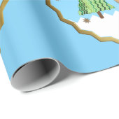 PAPIER CADEAU GIRAFE DE JOYEUX NOËL (Coin rond)