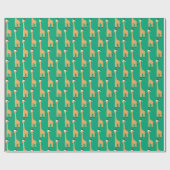 Papier Cadeau Girafe de Noël (Plat)