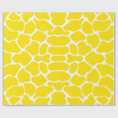 Papier Cadeau Girafe jaune d'or de safari (Plat)
