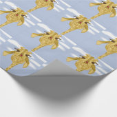 Papier Cadeau Girafe Mignonne Et Colorée (Coin)